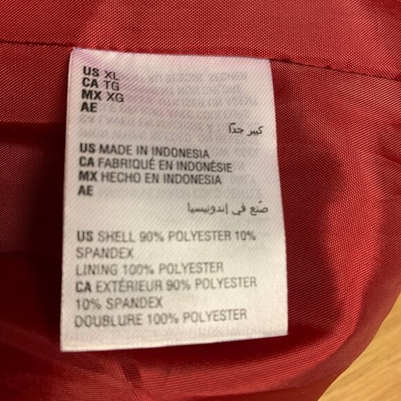 INC womens blazer SZ XL red velvet single breasted vibrant classic quiet luxury - Picture 8 of 9